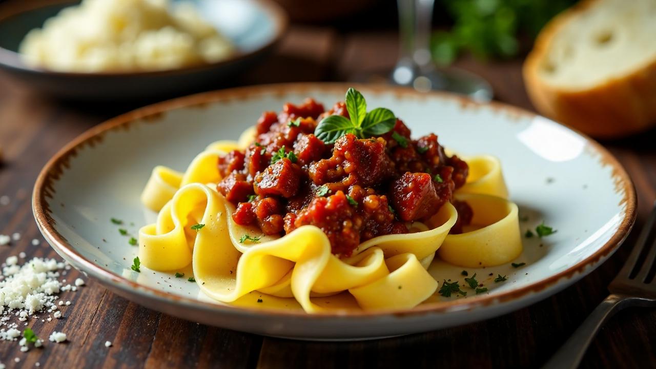 Pappardelle al Ragù di Cinghiale (Wildschweinragout)