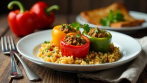 Paprika mit Hackfleischfüllung - Polneti Piperki