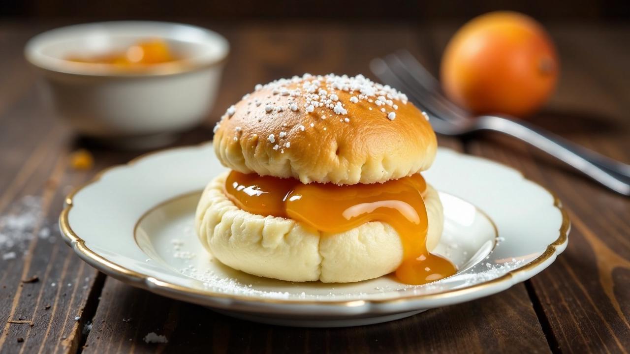 Parené Buchty s Marmeládou (Gedämpfte Hefeklöße mit Marmeladenfüllung)