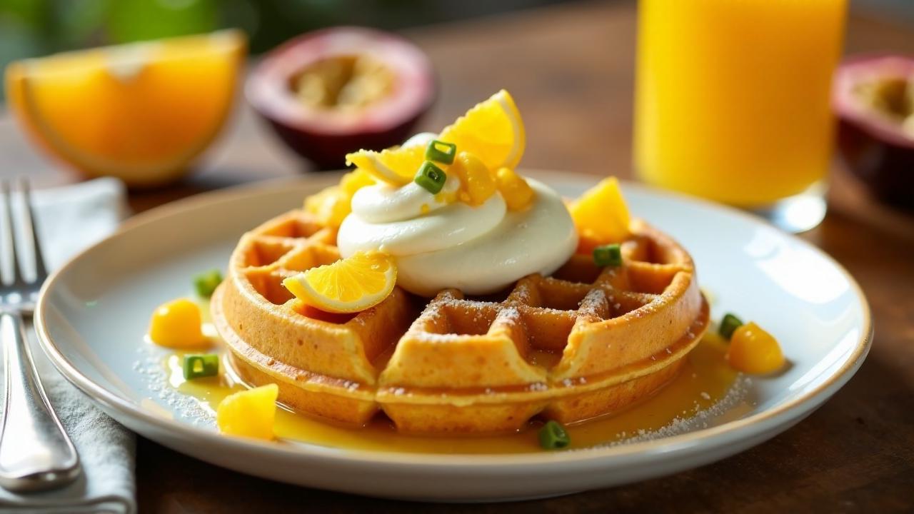 Passionsfrucht-Creme-Waffeln