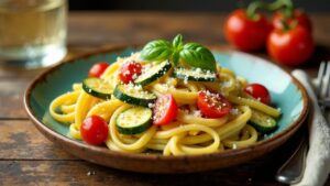 Pasta-Primavera mit gerettetem Gemüse