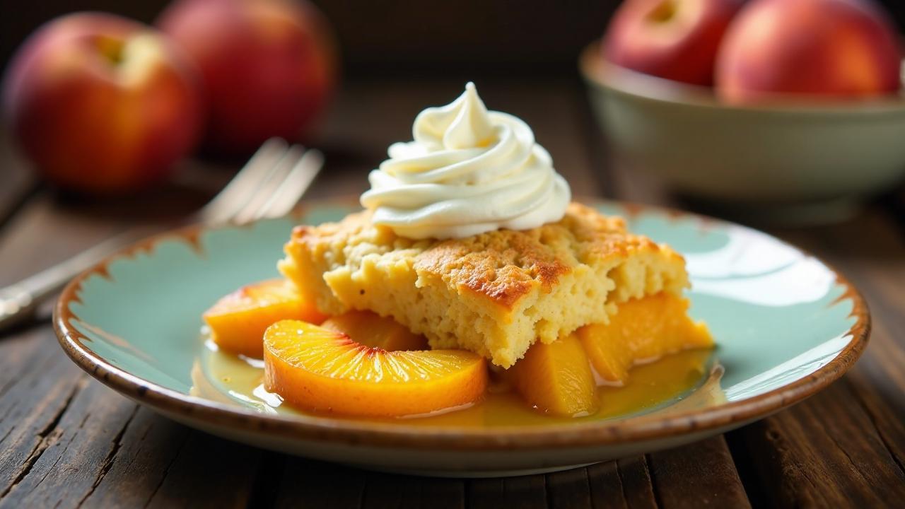 Peaches and Cream Cobbler