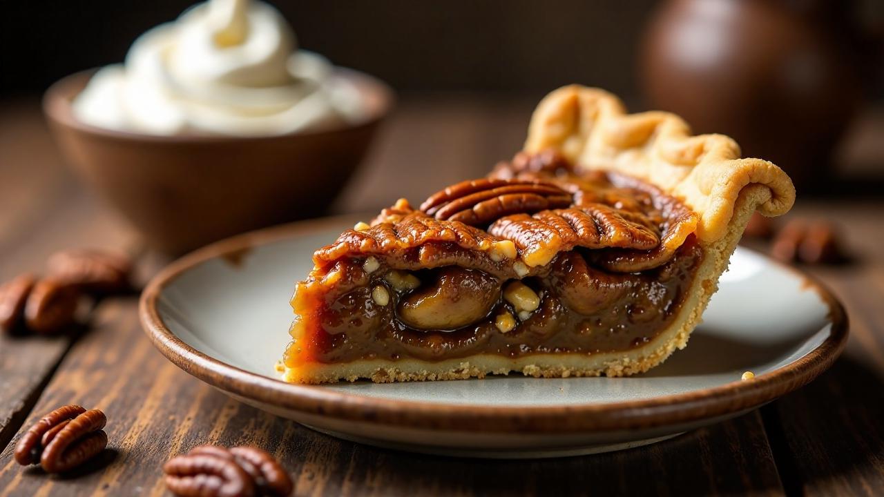 Pecan Pie – Süßer Nusskuchen mit Pekannüssen.