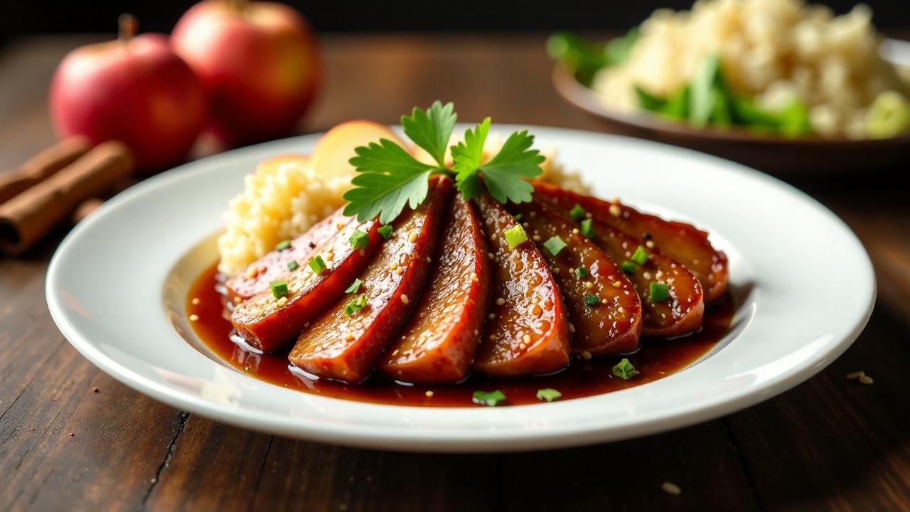 Pekingente mit Äpfeln und Zimt