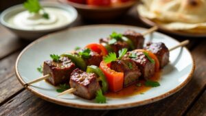 Peppered Beef Kebabs