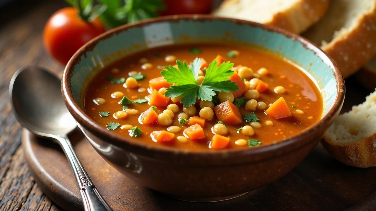 Persische Rote-Linsen-Suppe (Gheymeh Adeni)