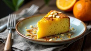 Persischer Orange-Safran-Kuchen (Shirin Polow)