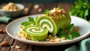 Petersilien-Mandel-Pesto-Roulade