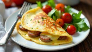 Pfannkuchen gefüllt – Mit Lyoner und Käse