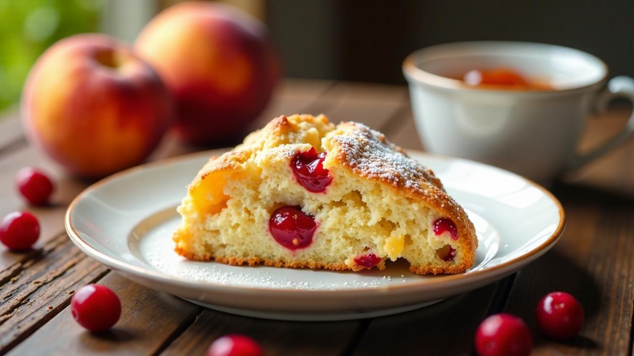 Pfirsich-Cranberry-Scones