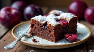 Pflaumen-Brownie-Kuchen