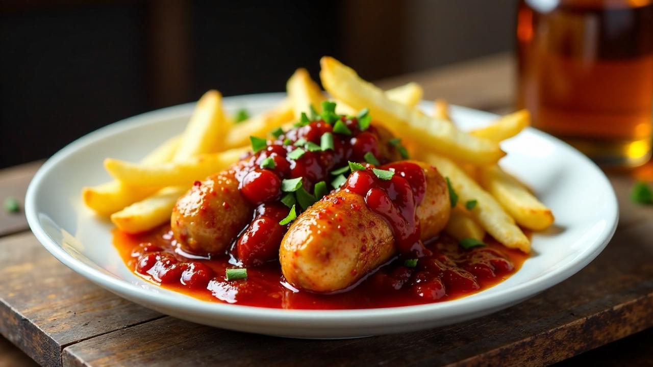 Pflaumenwein-Currywurst und Pommes-Variationen