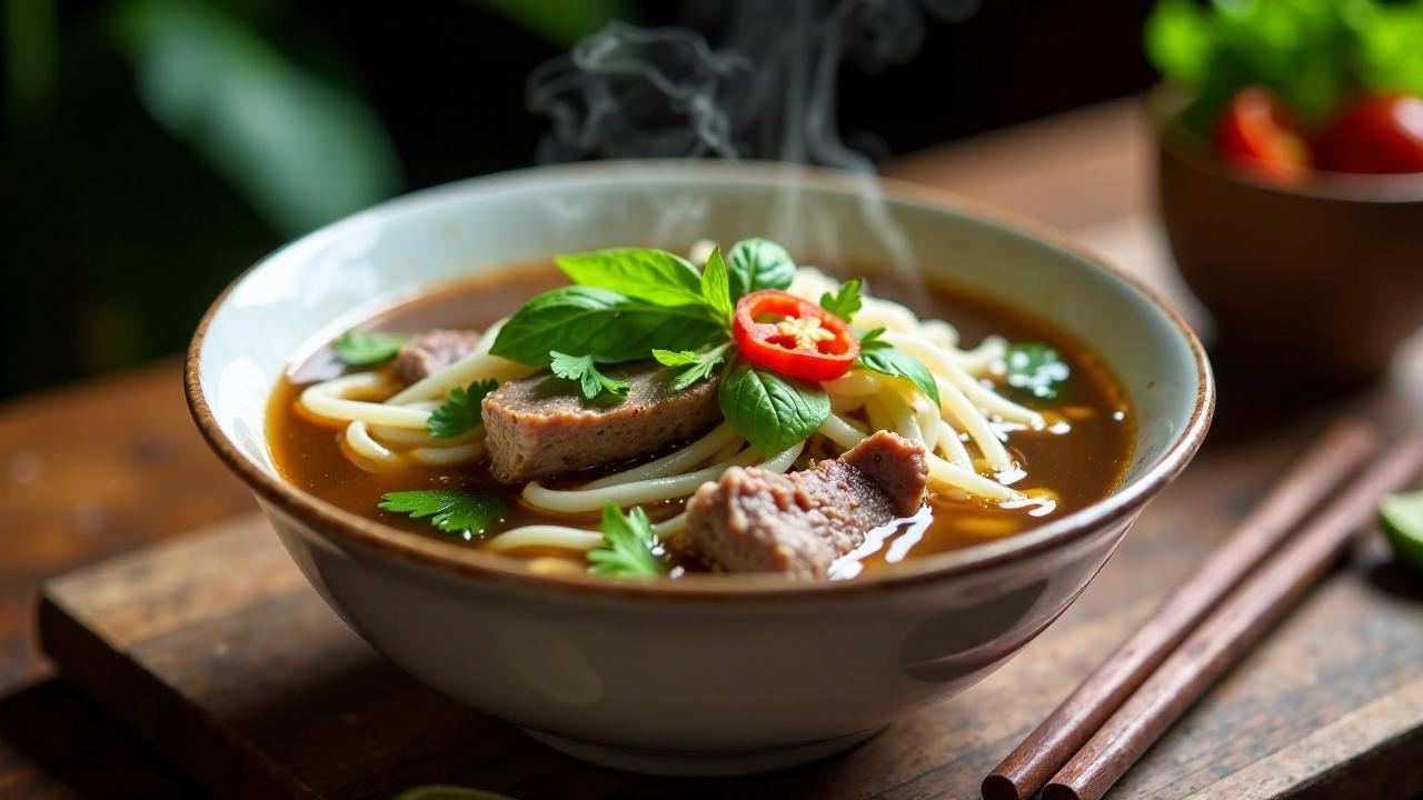 Pho Bo mit Rotweinschuss