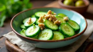 Picklesalad mit Gurken und Walnüssen