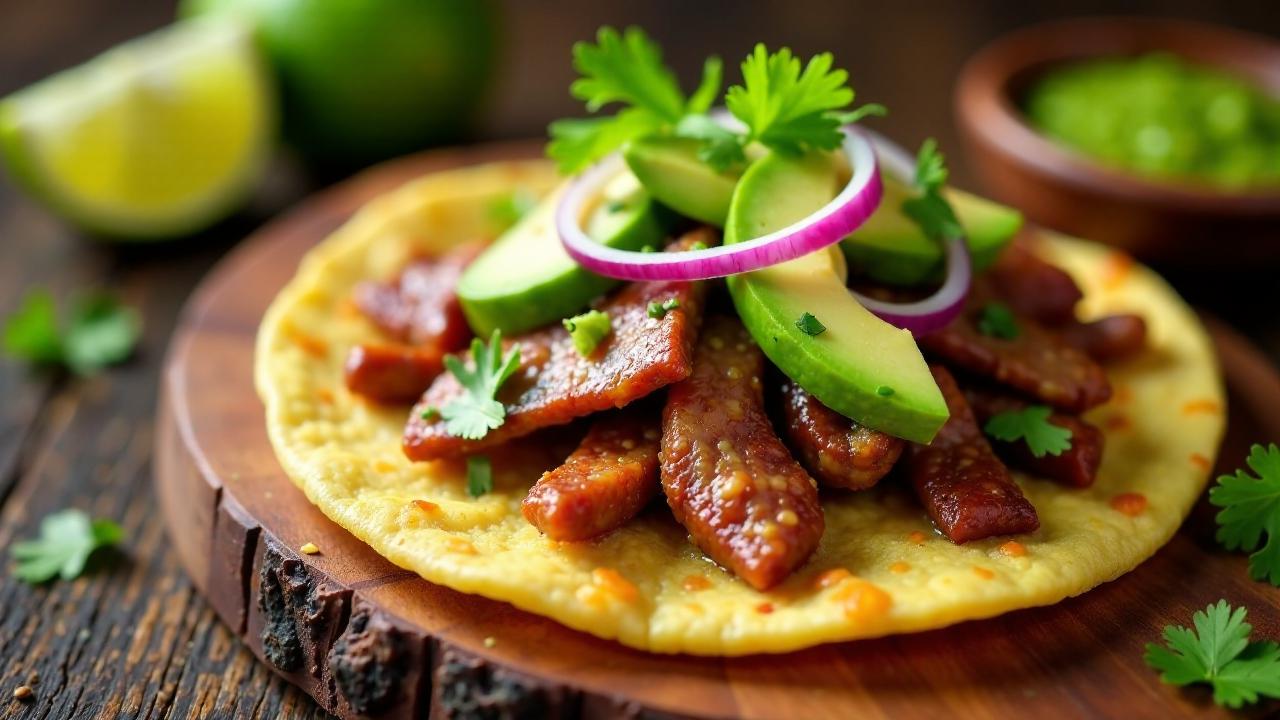 Pikante Huaraches mit Carne Asada