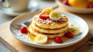 Pikelets mit Taro und Kokos