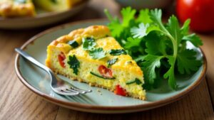 Piko Piko-Frittata: Gemüsefrittata mit Farnspitzen