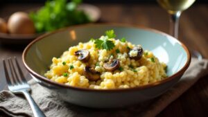 Pilz-Risotto mit Gorgonzola