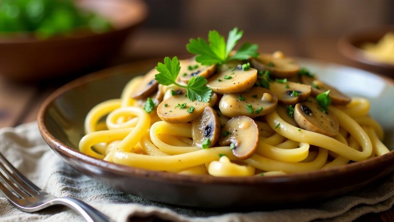 Pilzrahmnudeln mit Spätzle