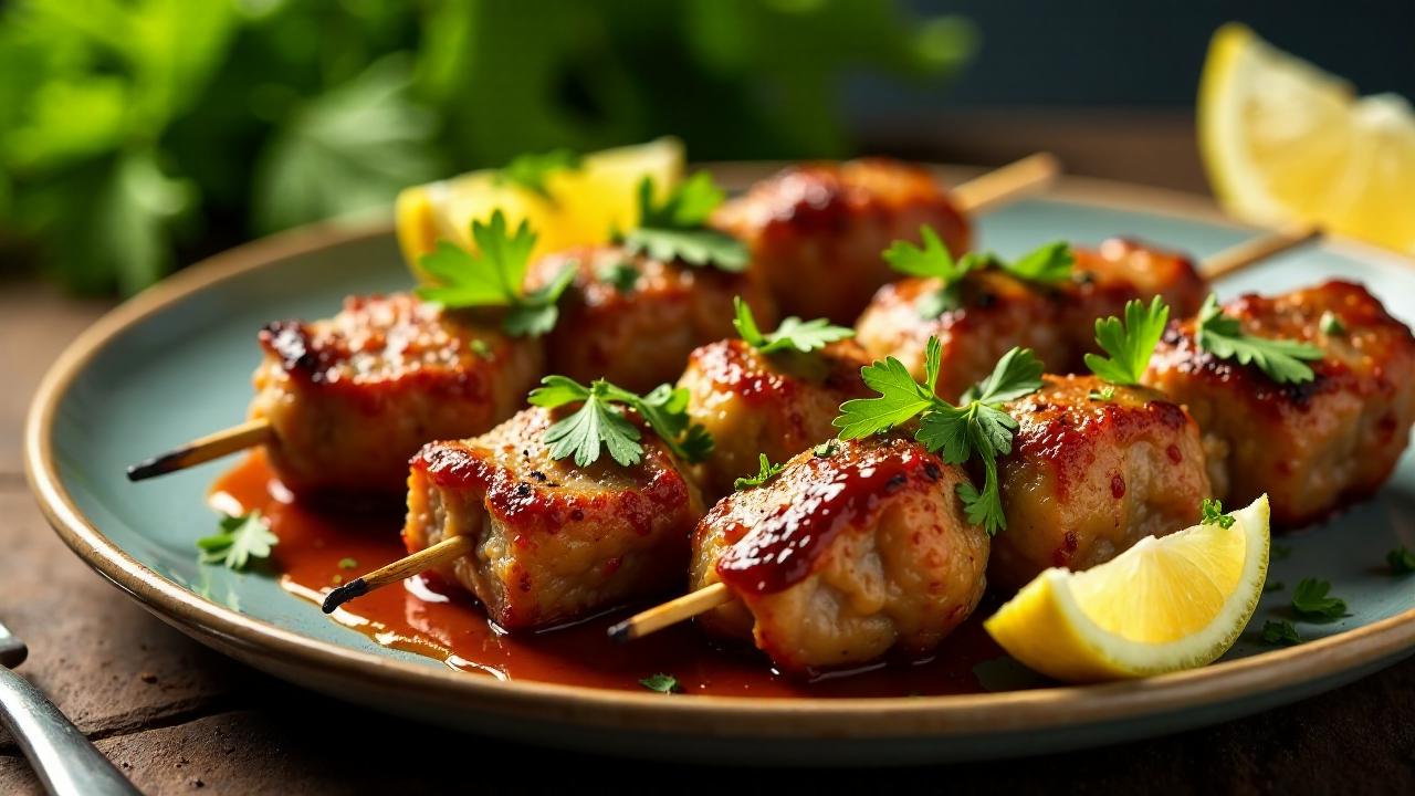 Pinchos Morunos (Maurisch gewürzte Fleischspieße)