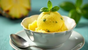 Pineapple Basil Sorbet