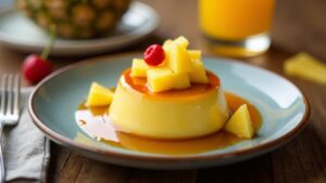 Pininyahang Leche Flan (Ananas Flan)