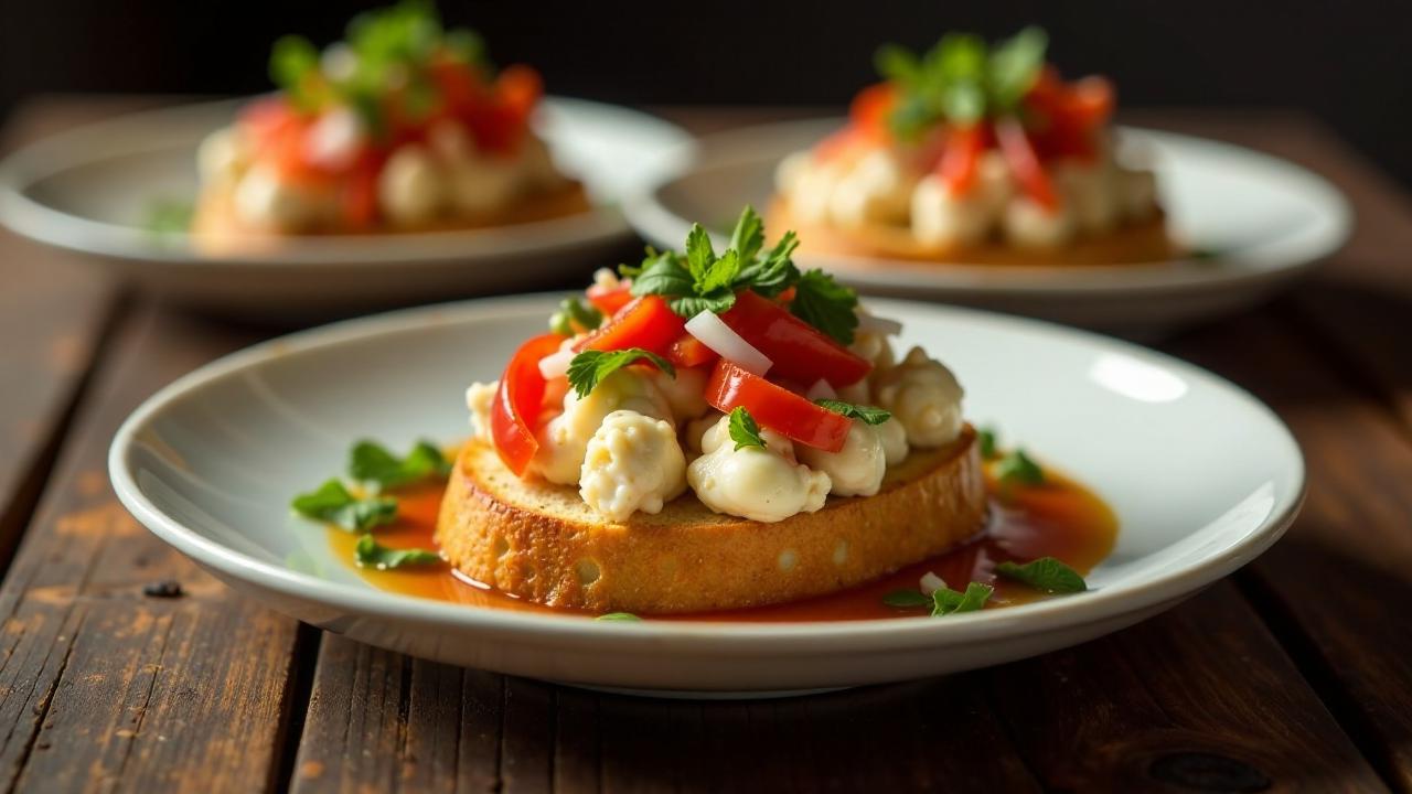 Pintxo de Txangurro con Pimientos