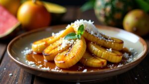 Pisang Epe: Gegrillte Bananen mit Palmzuckersirup