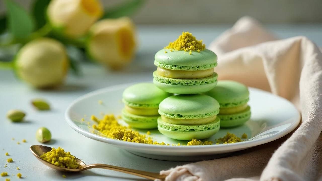 Pistachio Macarons: Pistazien-Macarons