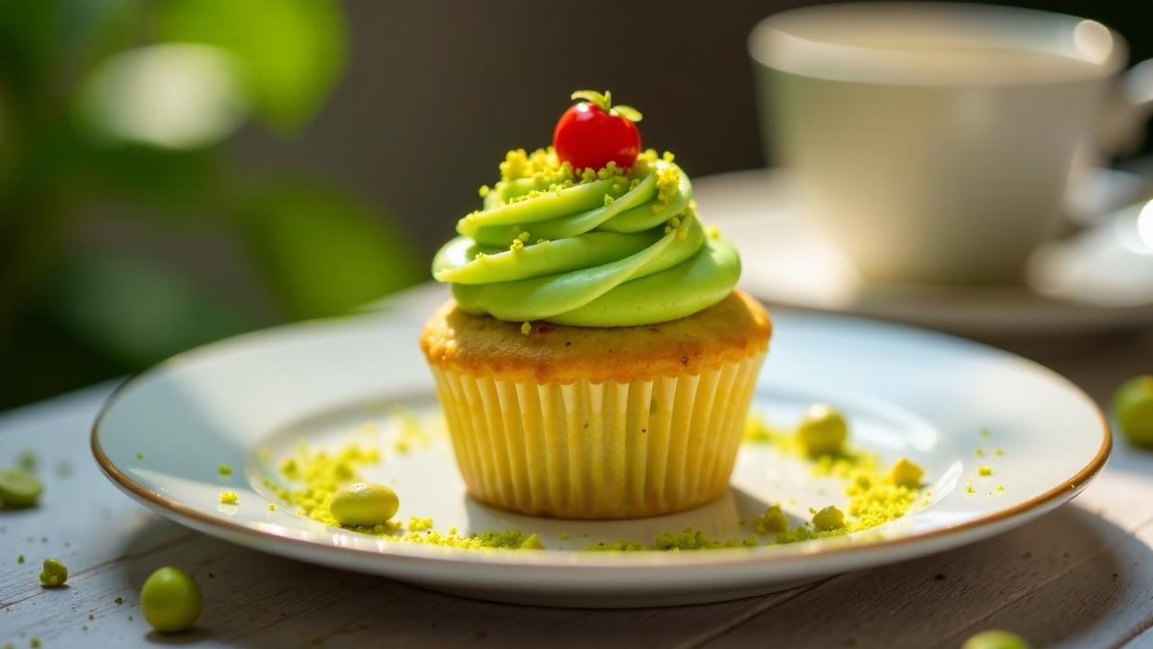 Pistazien-Marzipan-Cupcakes