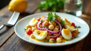 Piyaz: Bohnensalat mit Zwiebeln und Ei