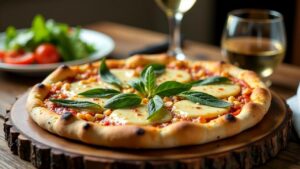 Pizza mit Saltimbocca