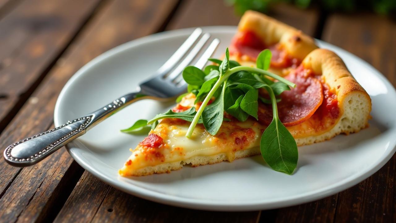 Pizza mit Schwarzwälder Schinken und Rucola