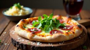 Pizza mit Trüffelsalami