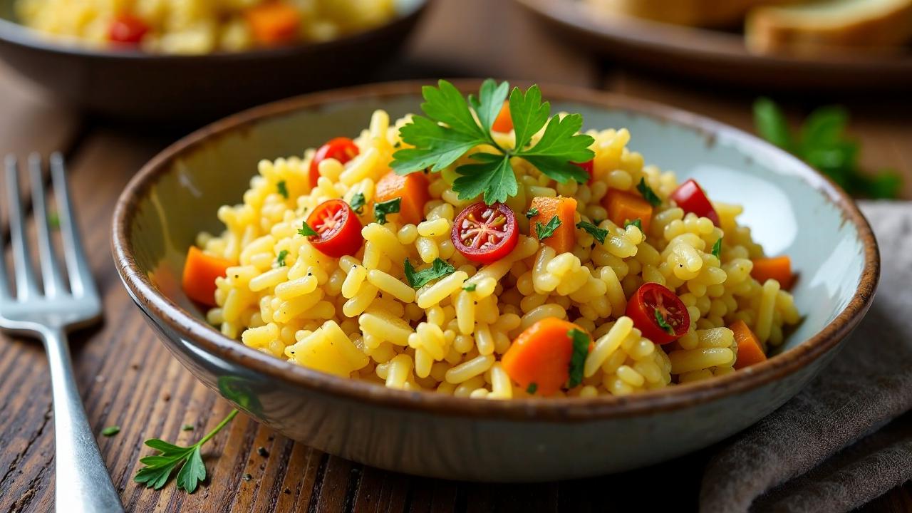 Plov mit getrockneten Tomaten