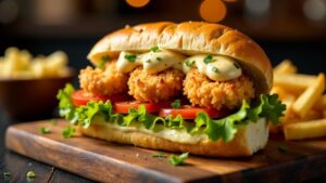 Po’ Boy Sandwich mit Garnelen