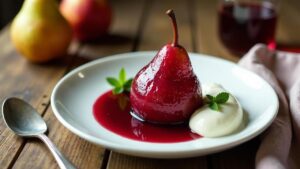 Poached Pears in Red Wine: Birnen in Rotweinsauce