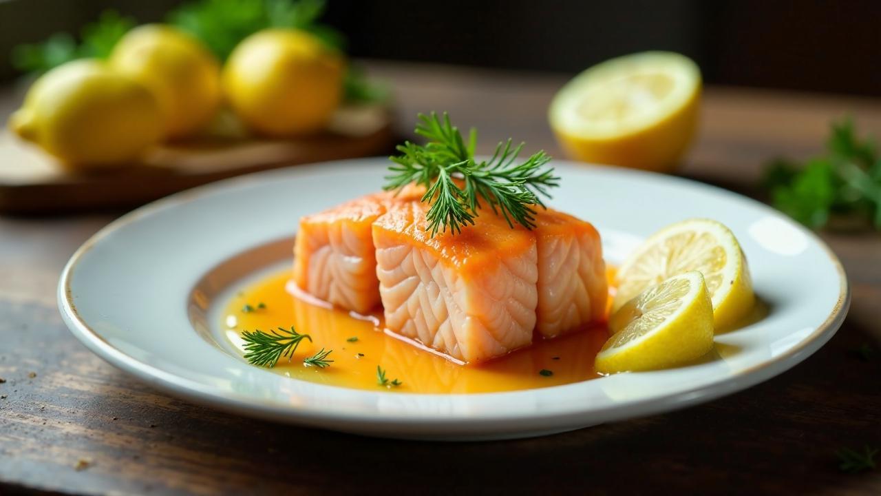 Poached Salmon - Pochierter Walisischer Lachs