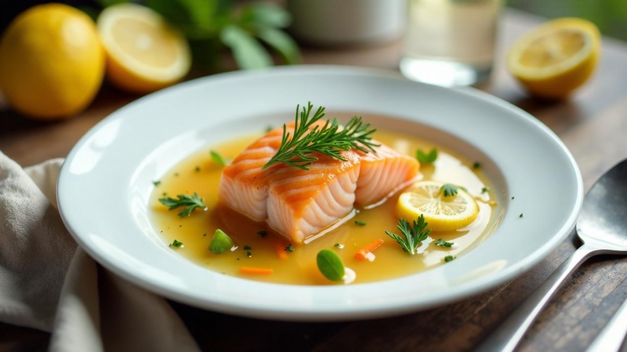 Poached Salmon with Dill