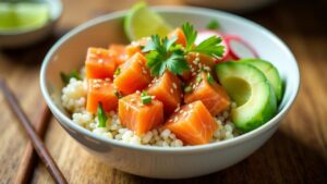 Poke mit Lachs und Avocado