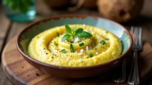 Polenta au Coco (Maisgrütze mit Kokosmilch)