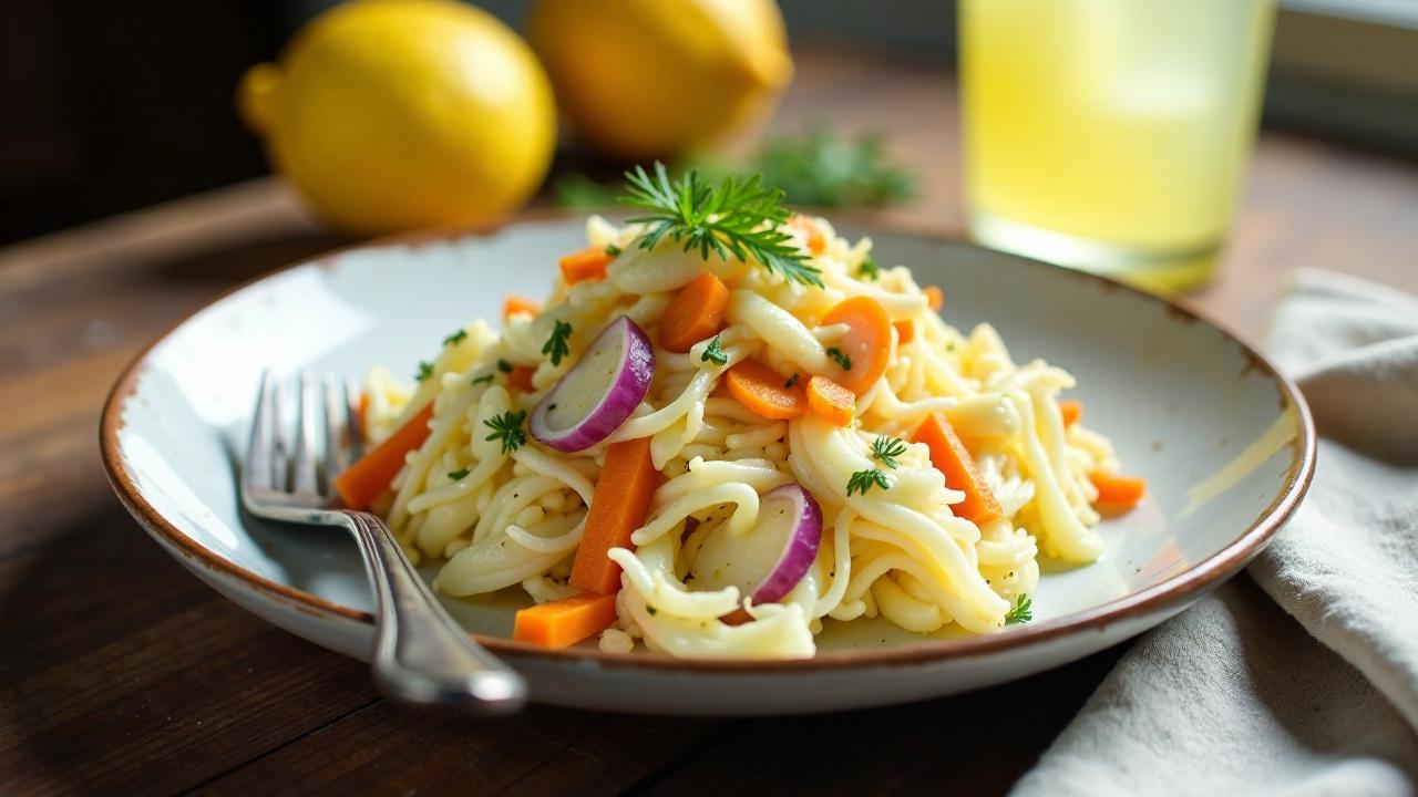 Politiki Salata: Weißkohl-Karotten-Salat