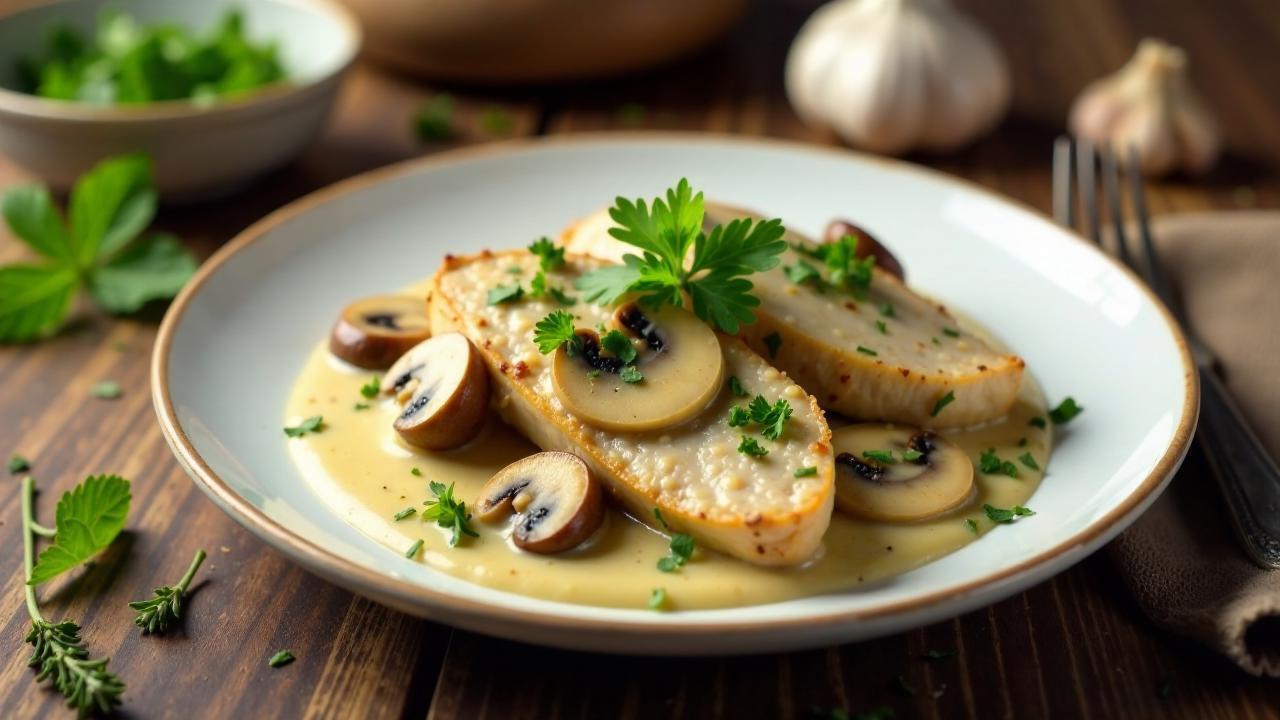 Pollo con Champiñones: Hähnchen mit Champignons