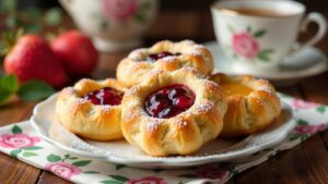 Polnische Hefe-Taschen mit Marmelade