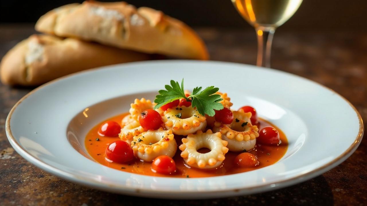 Polpo alla Vernaccia - Oktopus in Vernaccia-Wein-Sauce