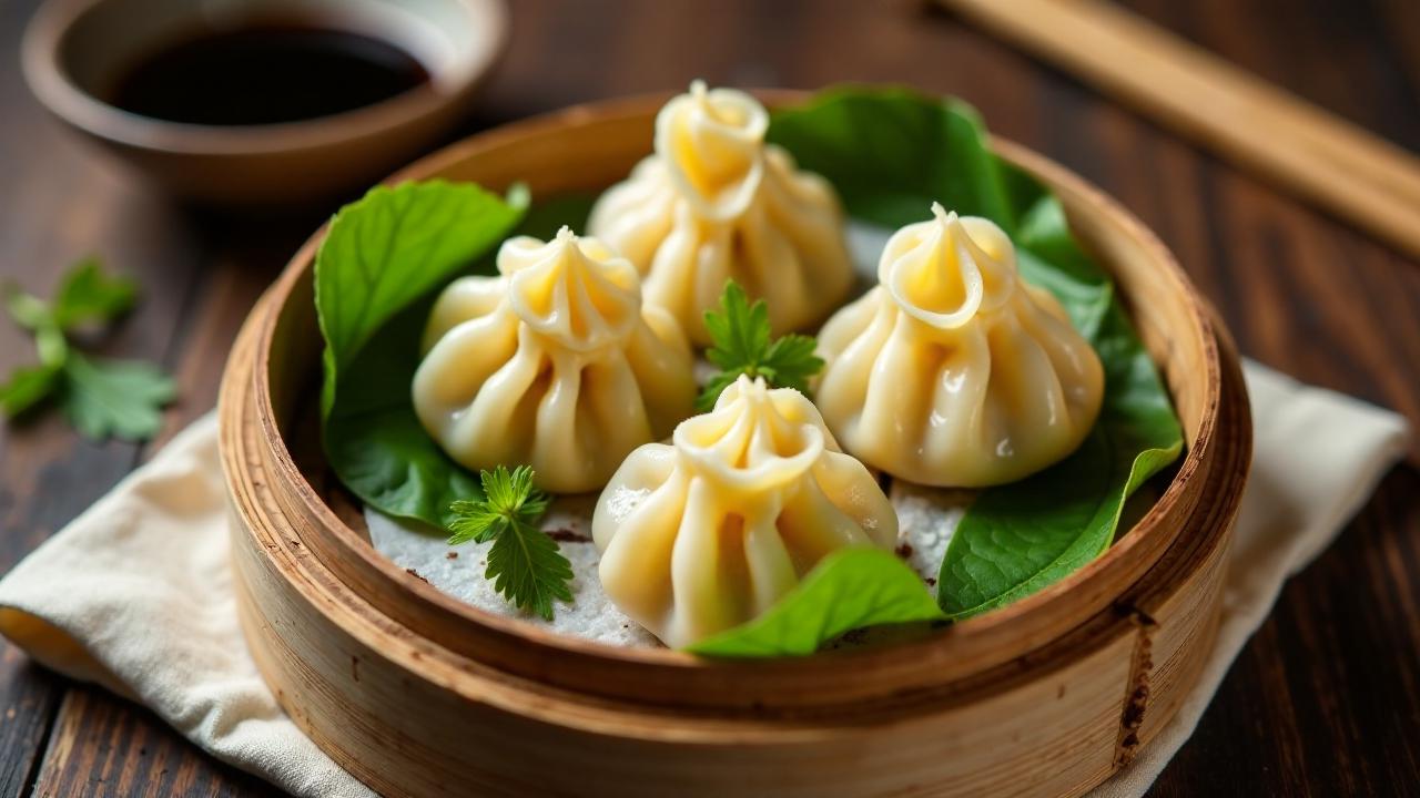 Pork & Chrysanthemum Leaves Xiaolongbao