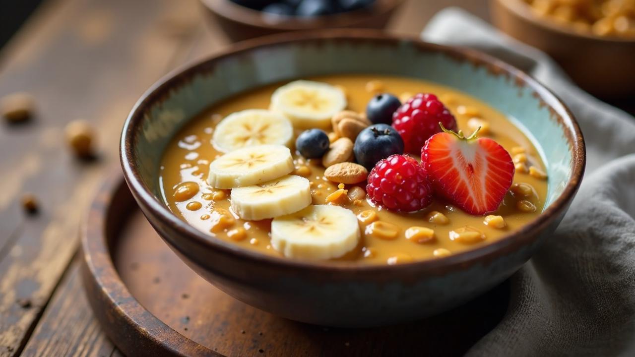 Porridge – Frühstückbrei mit Erdnuss