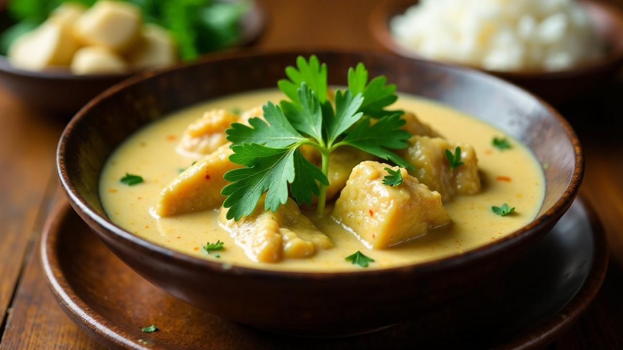 Poulet Fafa (Huhn mit Taro-Blättern)