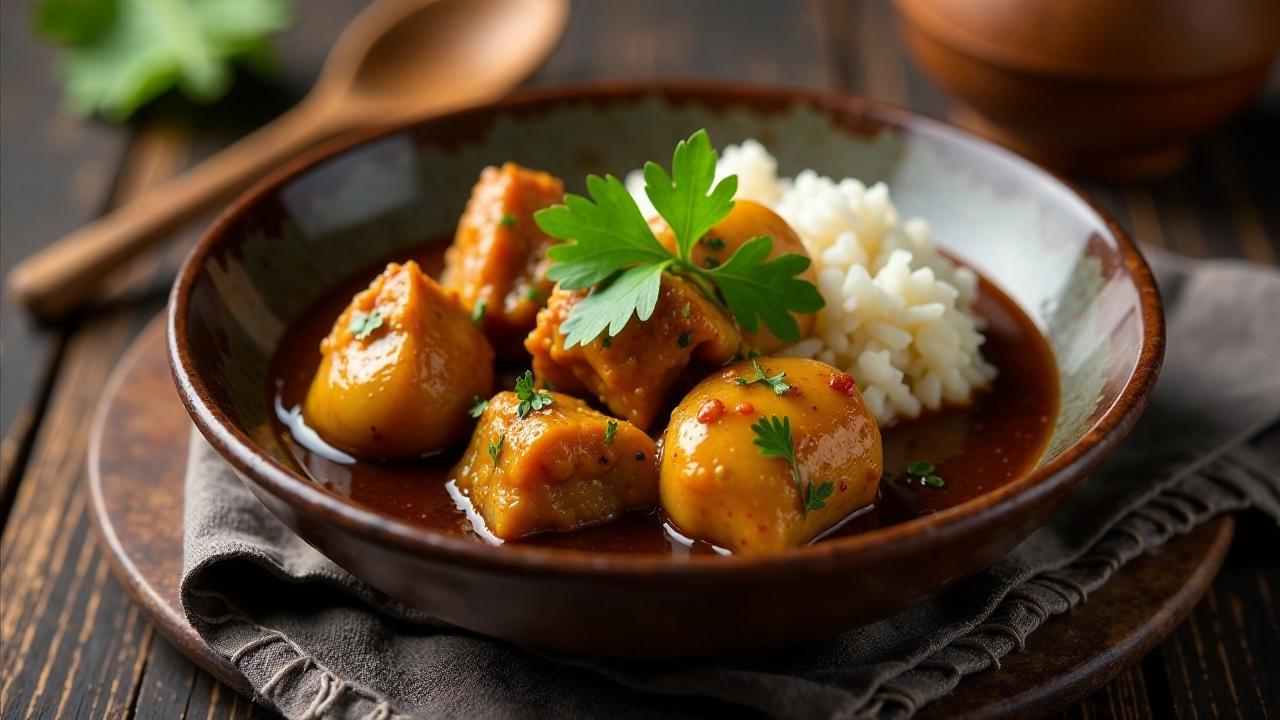 Poulet Nyembwe – Huhn mit schwarzem Palmöl