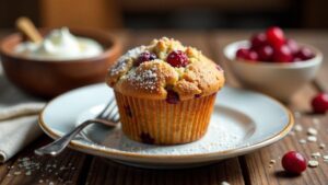 Preiselbeer-Hafer-Muffins